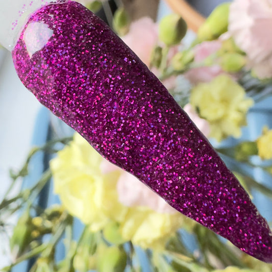 Veloura – Purple Glitter Nail Dip Powder