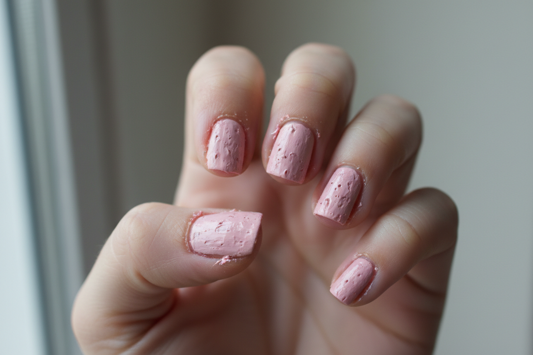 a photo showing lumpy nails most common mistakes did nail mani