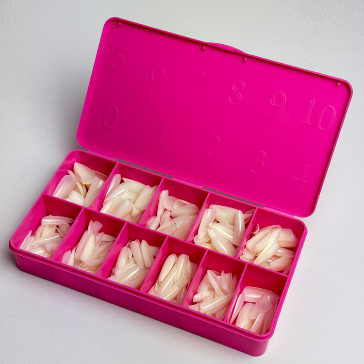 Preshaped soft gel full cover nail tips