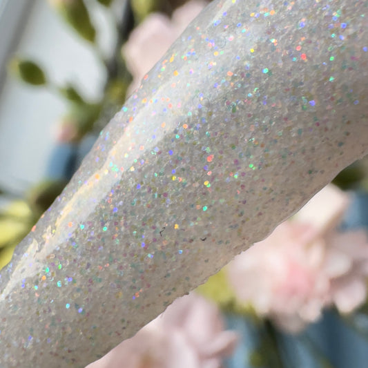 Opaline - Iridescent White Glitter Nail Dip Powder