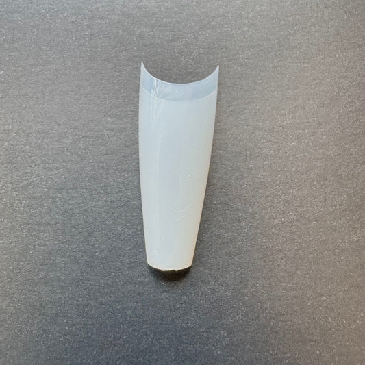 Pre-Etched Coffin Half Cover Nail Tips – Natural Nail Extension
