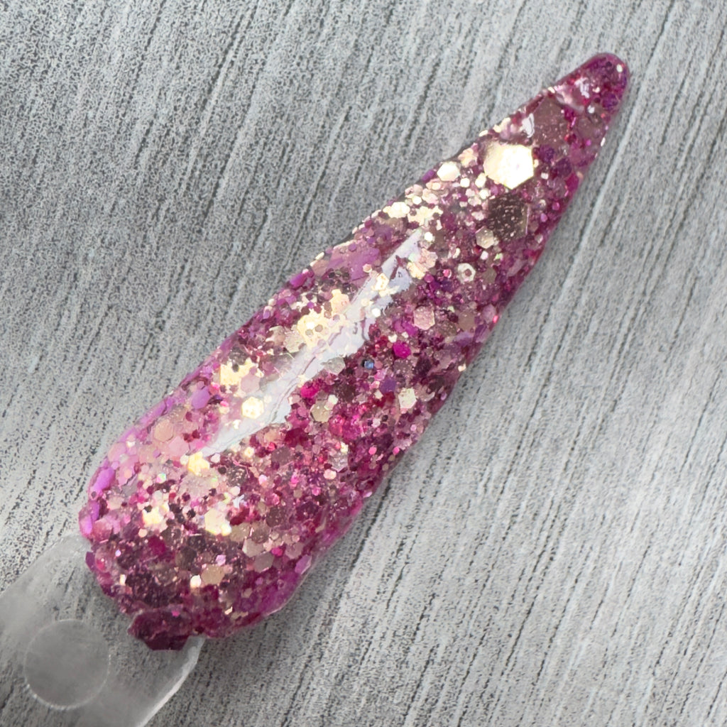 Midnight Rose - Pink Glitter Dip Powder