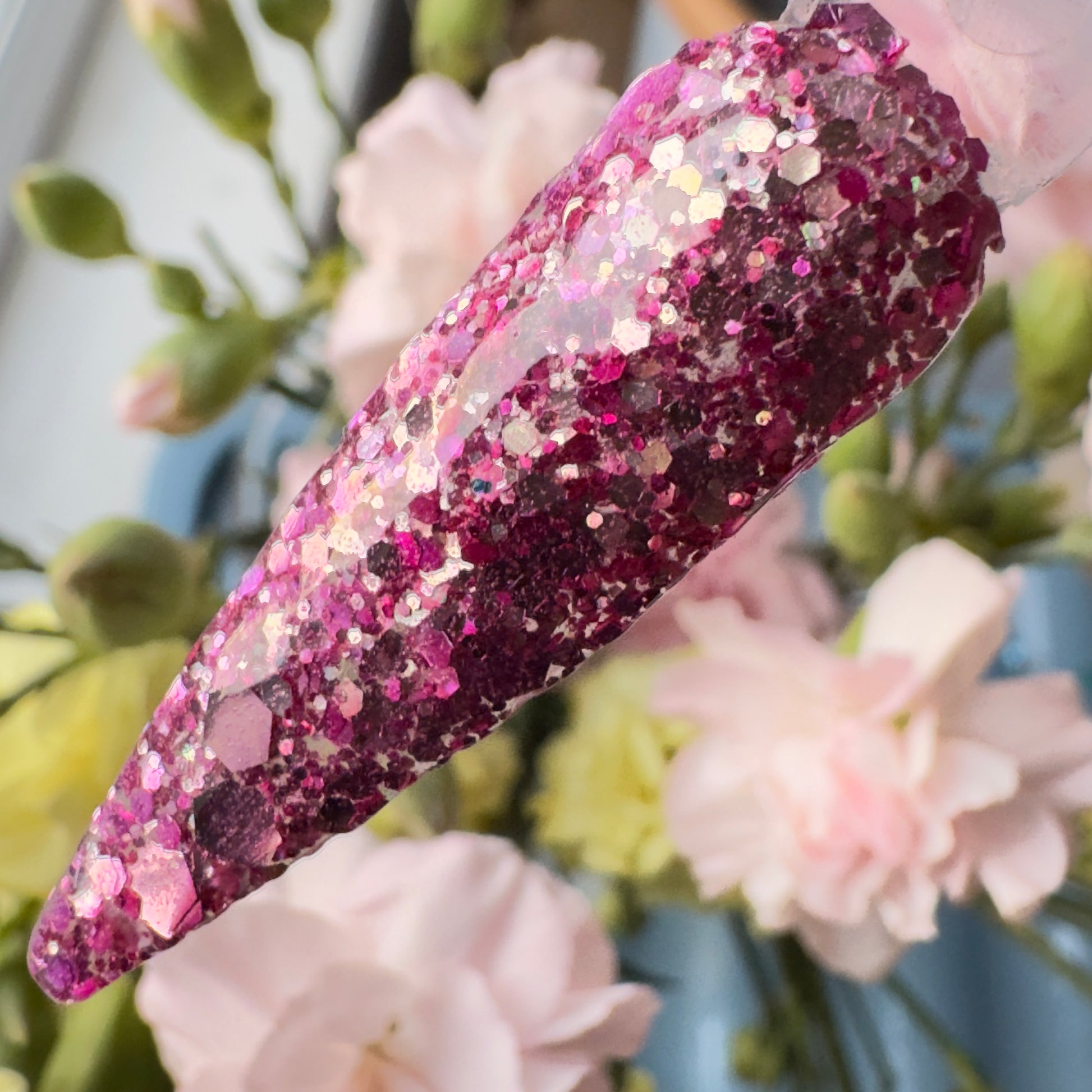 Midnight Rose - Pink Glitter Dip Powder