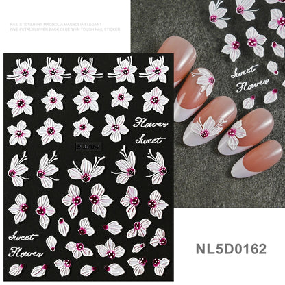 5d embossed nail sticker