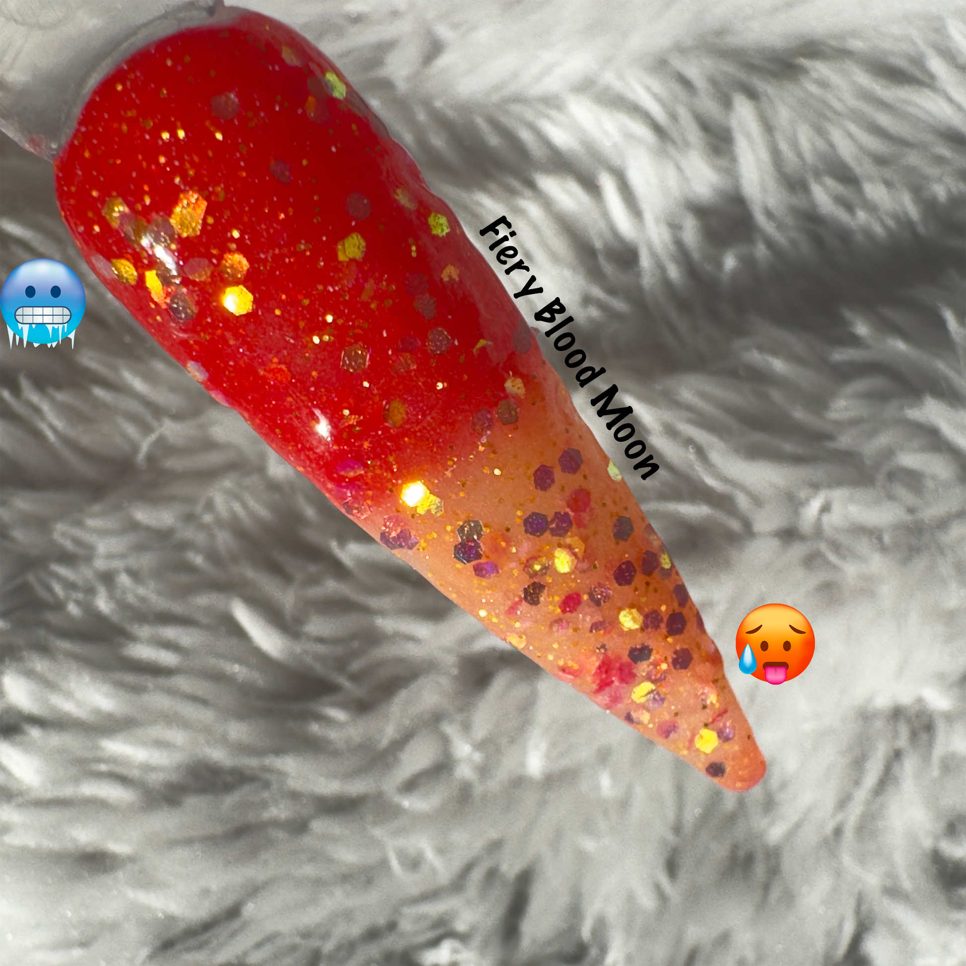 Fiery Blood Moon Dip Powder
