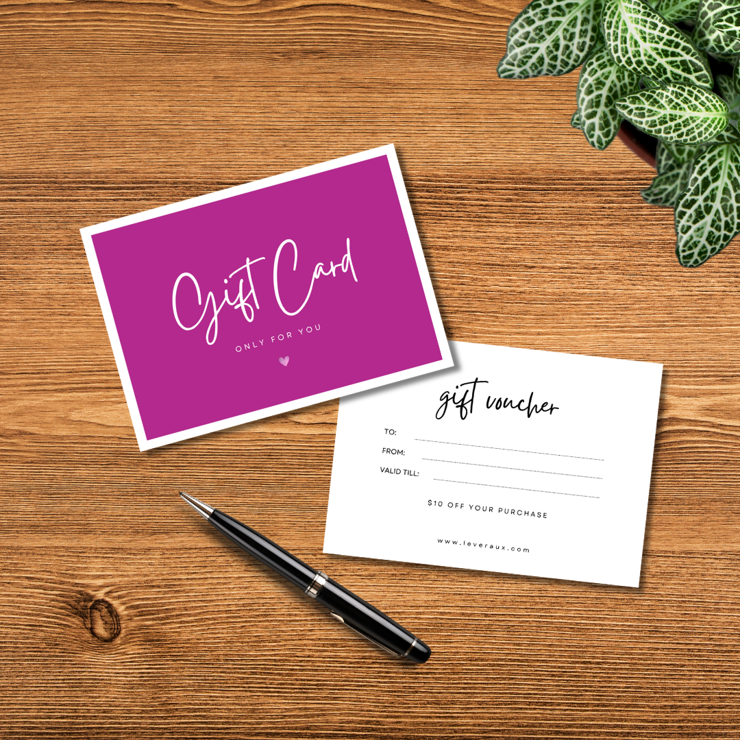 Leveraux Gift Card | Nail Care Gift Card – Christmas Gift Ideas for Nail Clients, Nail Techs & Beauty Lovers