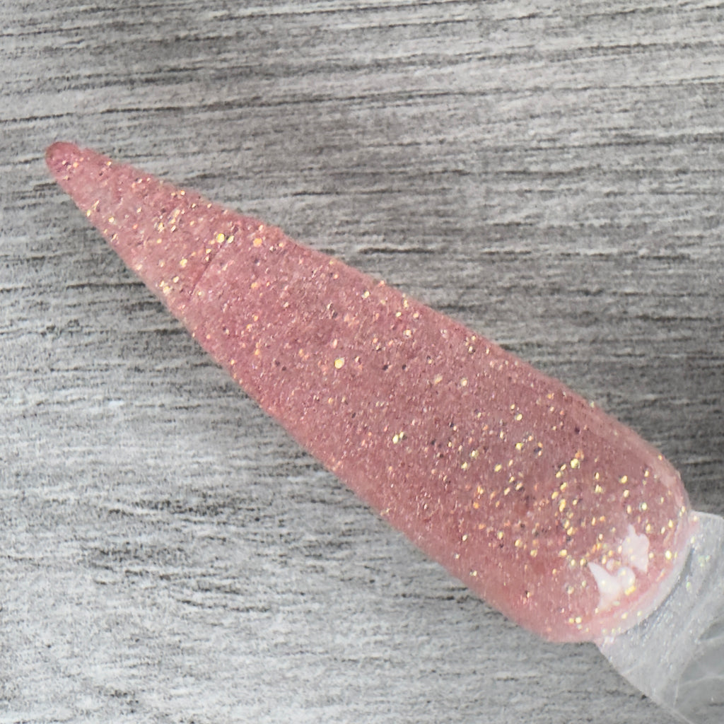 Rosewood Glow | Rose Gold Glitter Dip Powder
