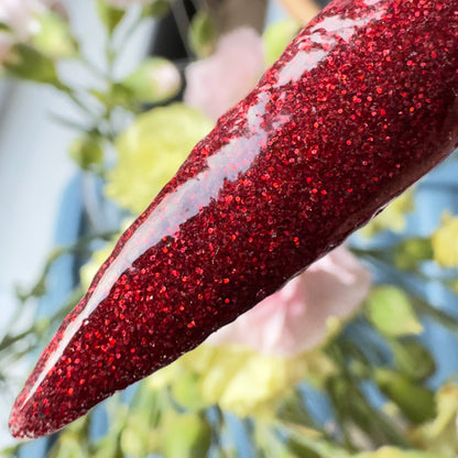 Ruby Noir – Deep Red Glitter Nail Dip Powder