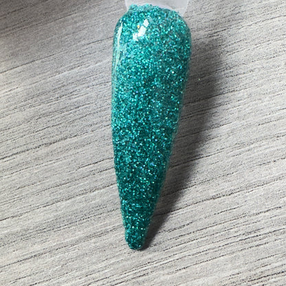 Seafoam – Teal Green Glitter Nail Dip Powder UK