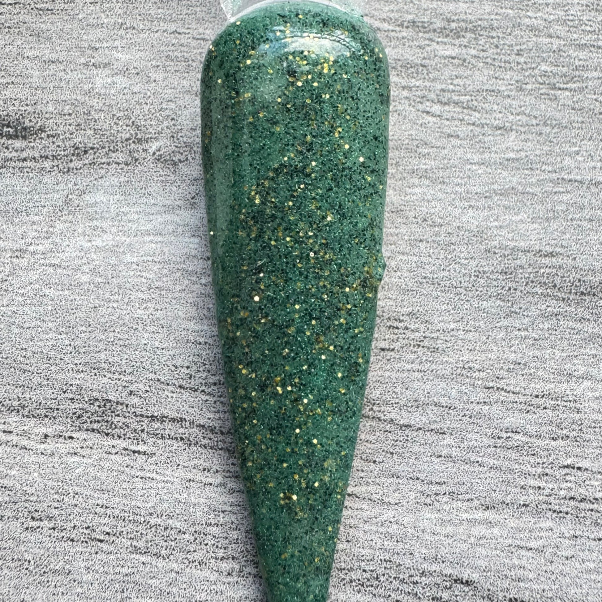 Enchanted Woods Forest Green Gold Glitter Dip Powder