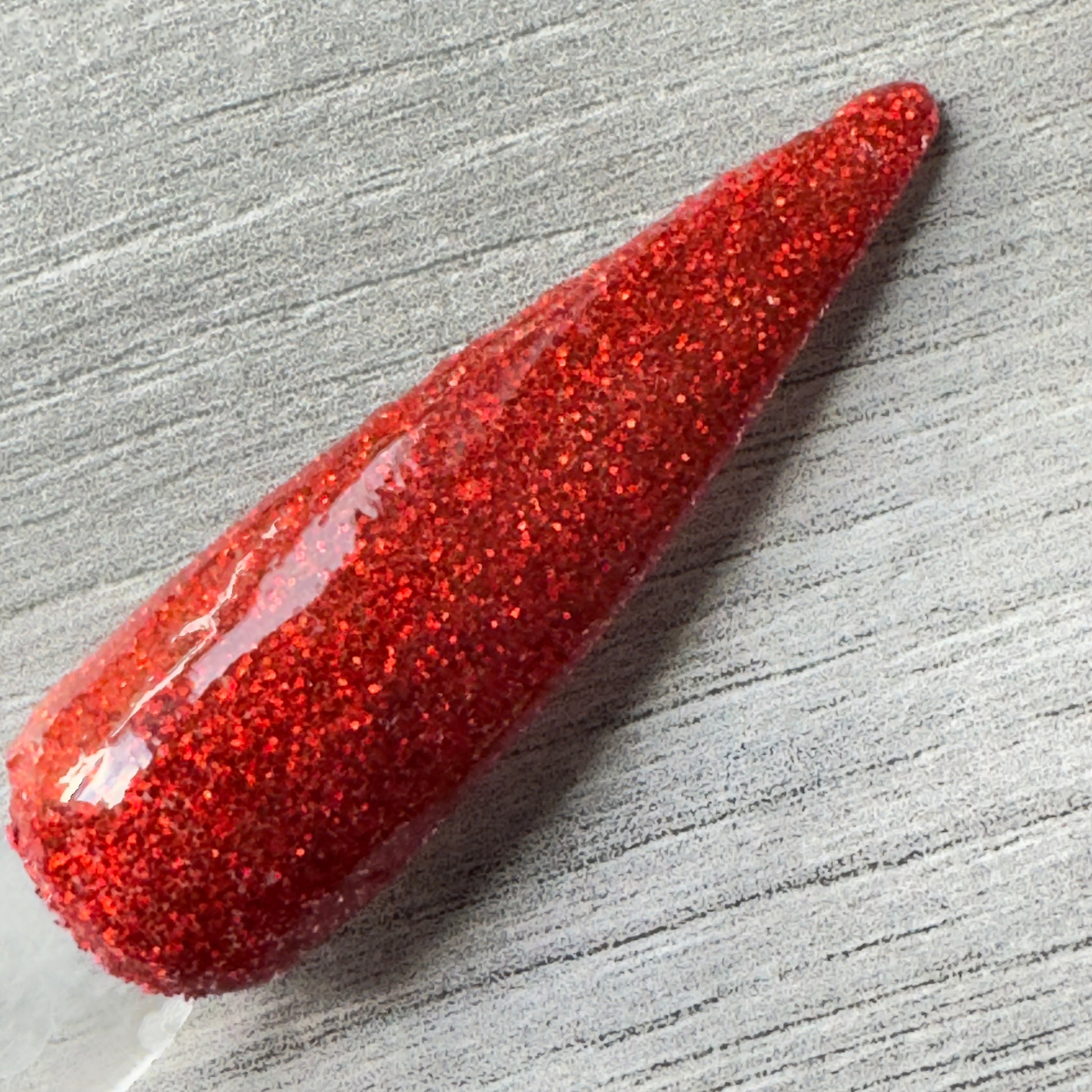 Crimson Kiss – Red Glitter Nail Dip Powder