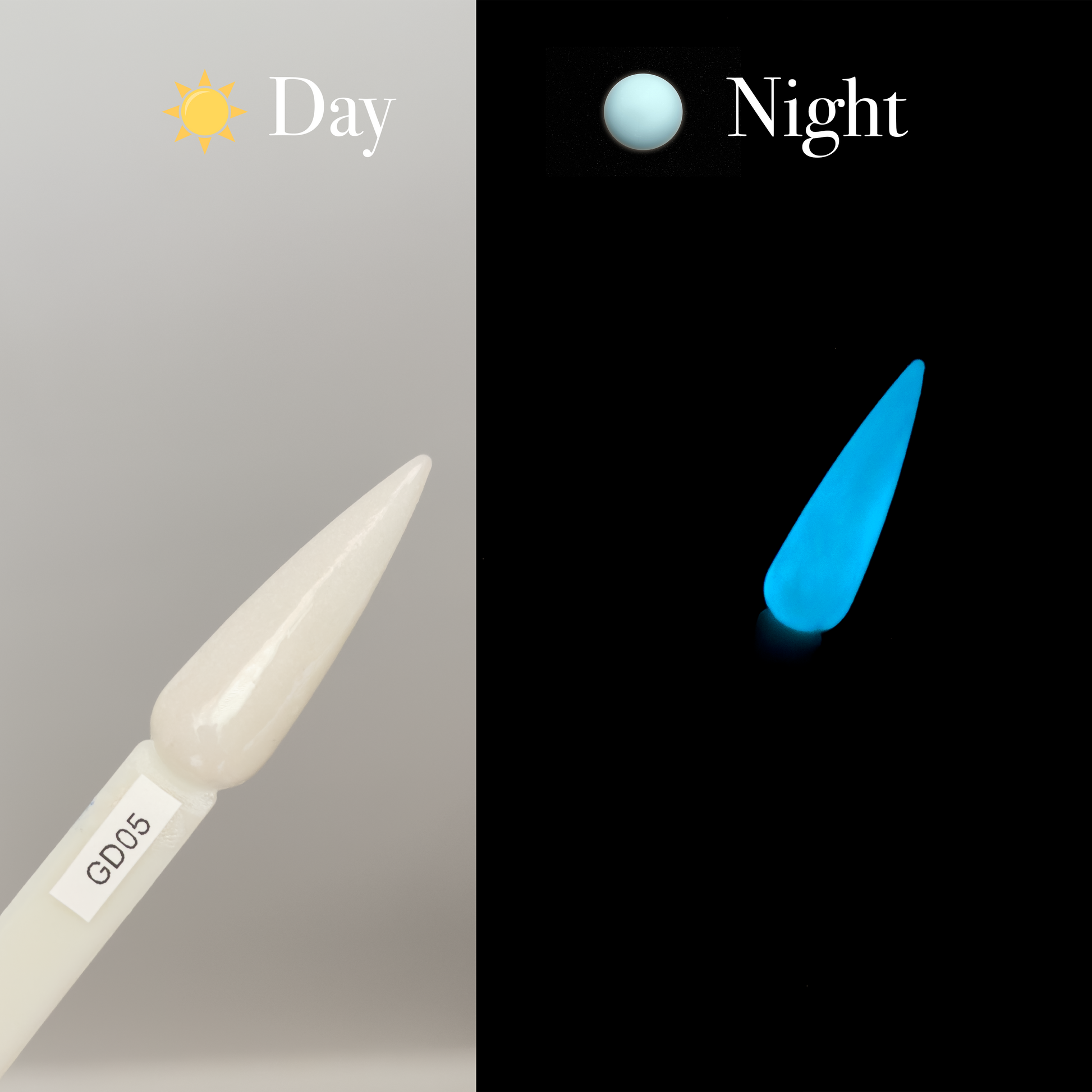 Glow in the Dark - White to Light Blue