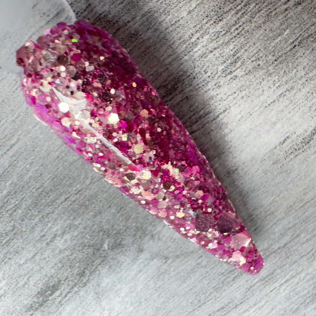 Midnight Rose - Pink Glitter Dip Powder