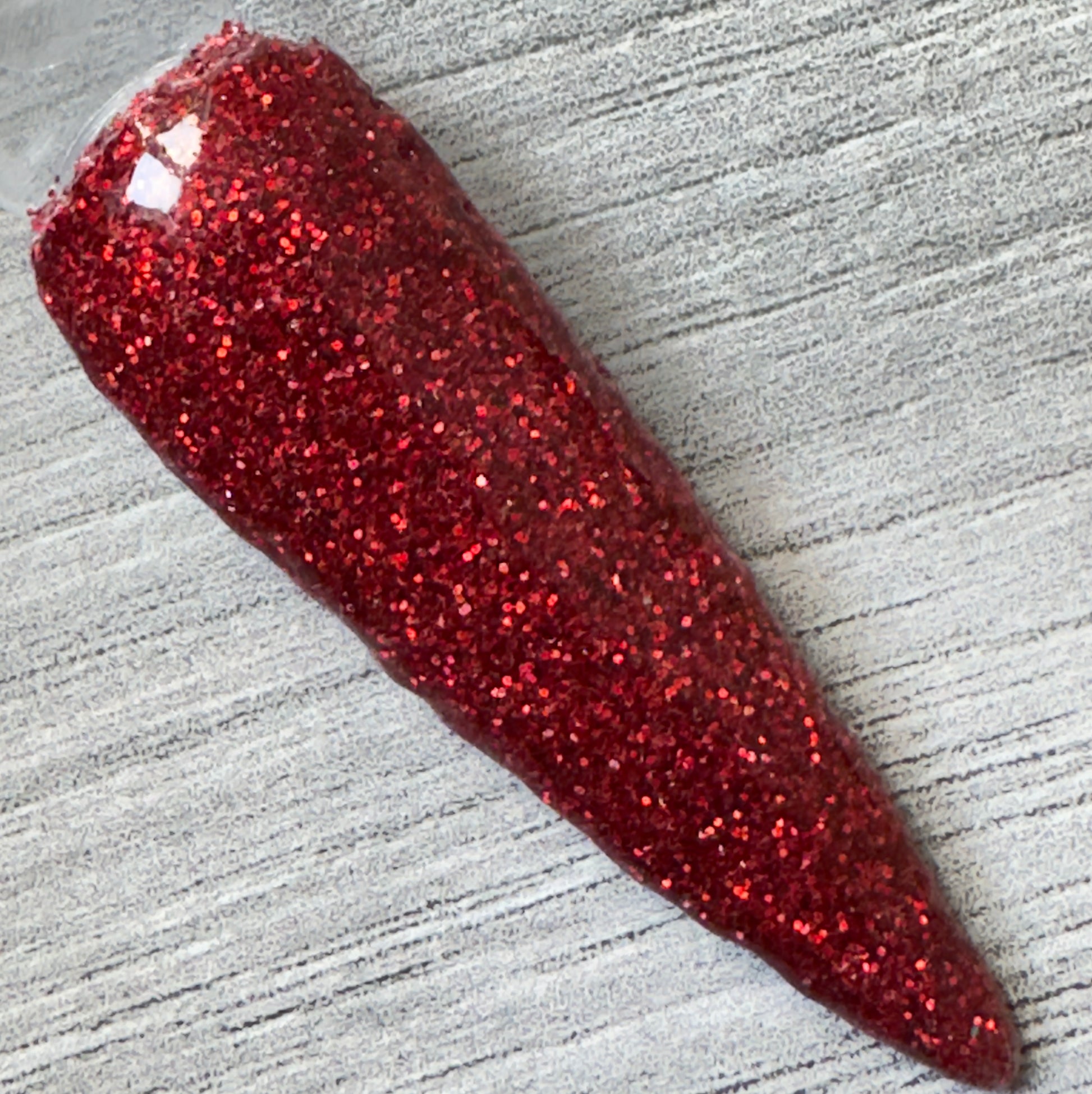 Ruby Noir – Deep Red Glitter Nail Dip Powder