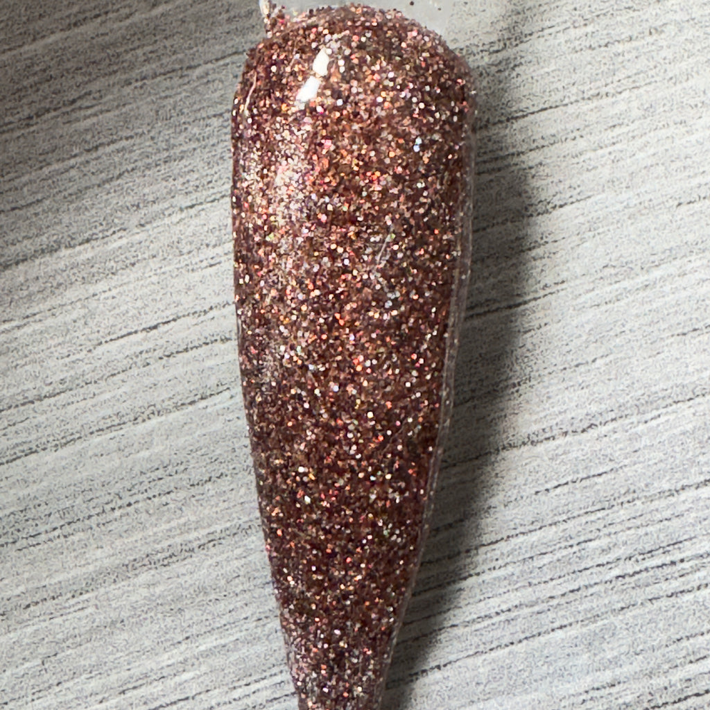 Bronzed Glow - Bronze Glitter Nail Dip Powder UK