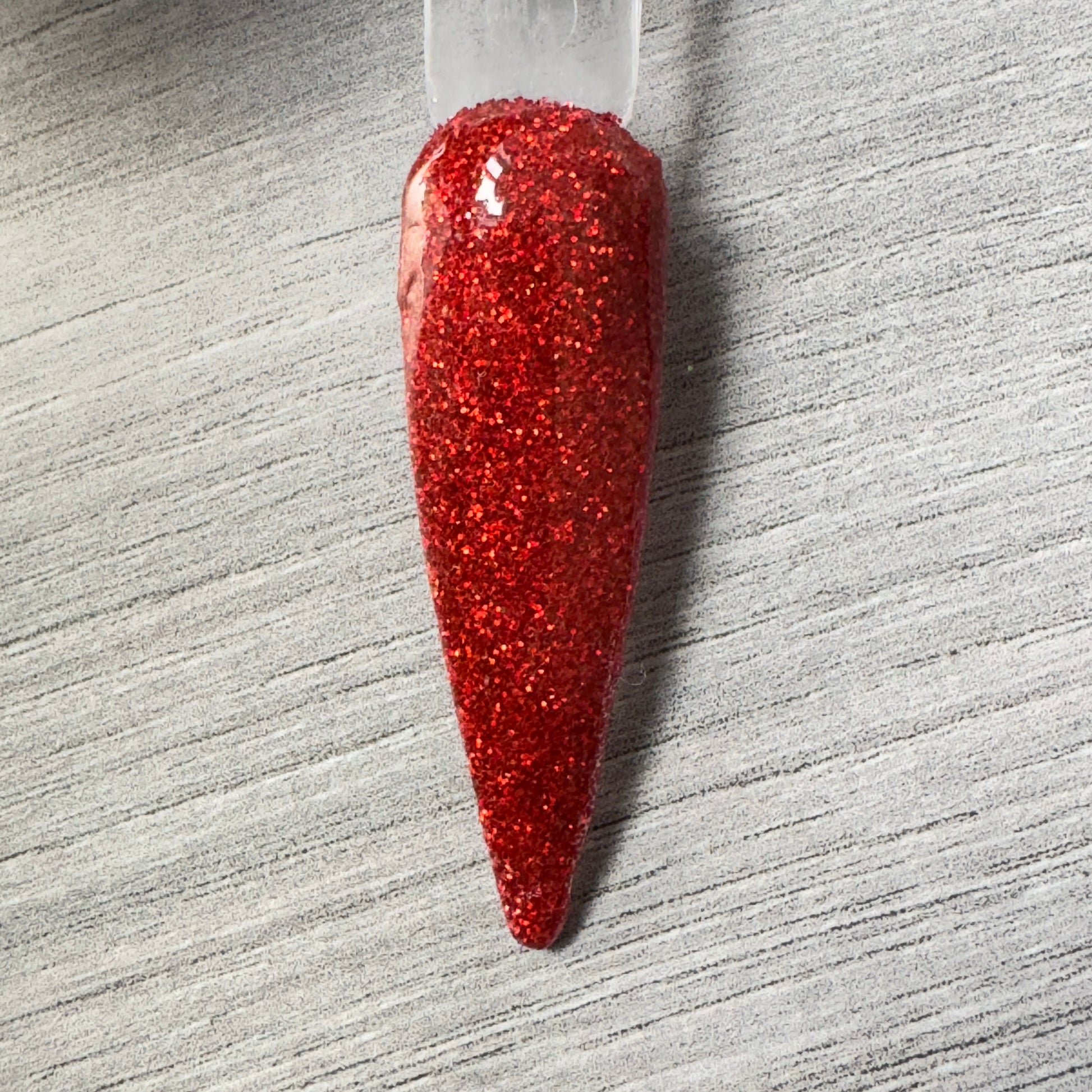 Crimson Kiss – Red Glitter Nail Dip Powder