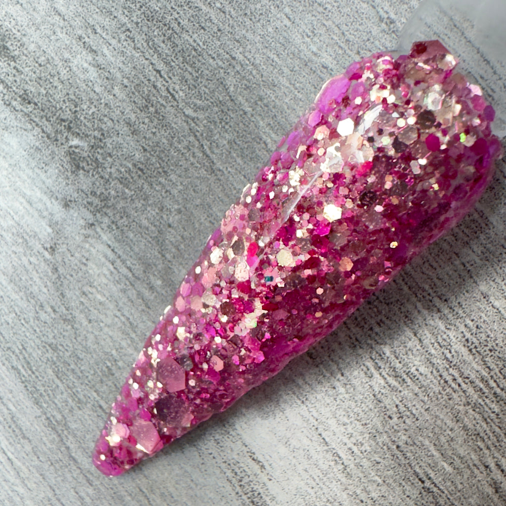 Midnight Rose - Pink Glitter Dip Powder
