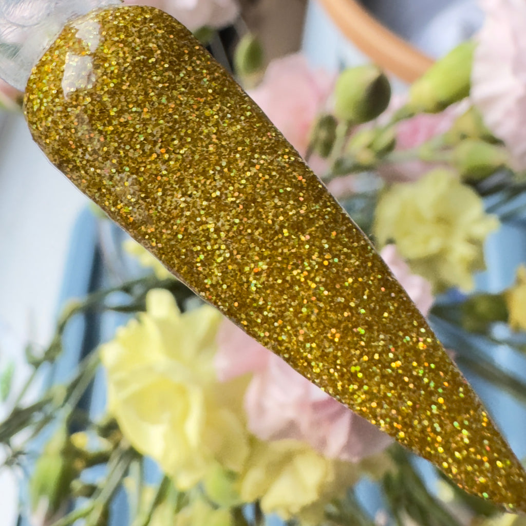 Golden Ember - Gold Glitter Nail Dip Powder