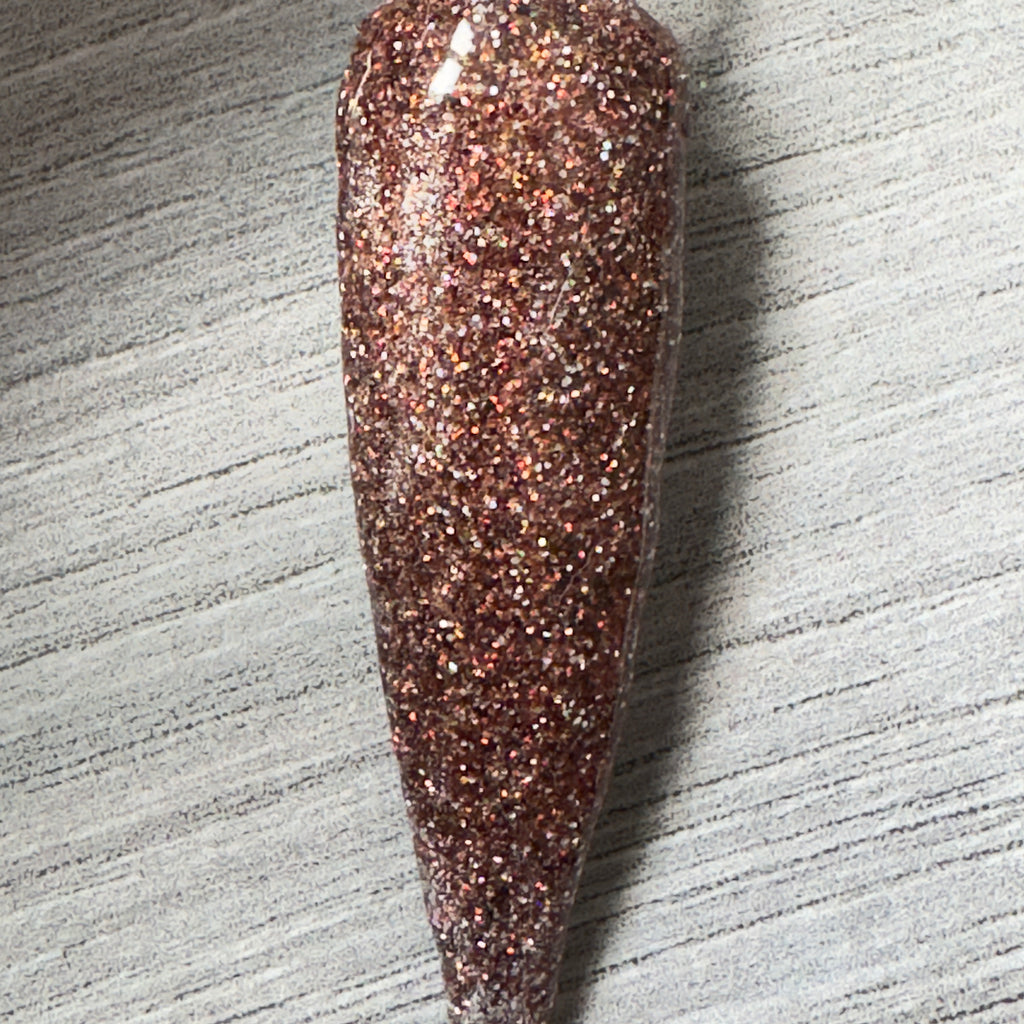 Bronzed Glow - Bronze Glitter Nail Dip Powder UK