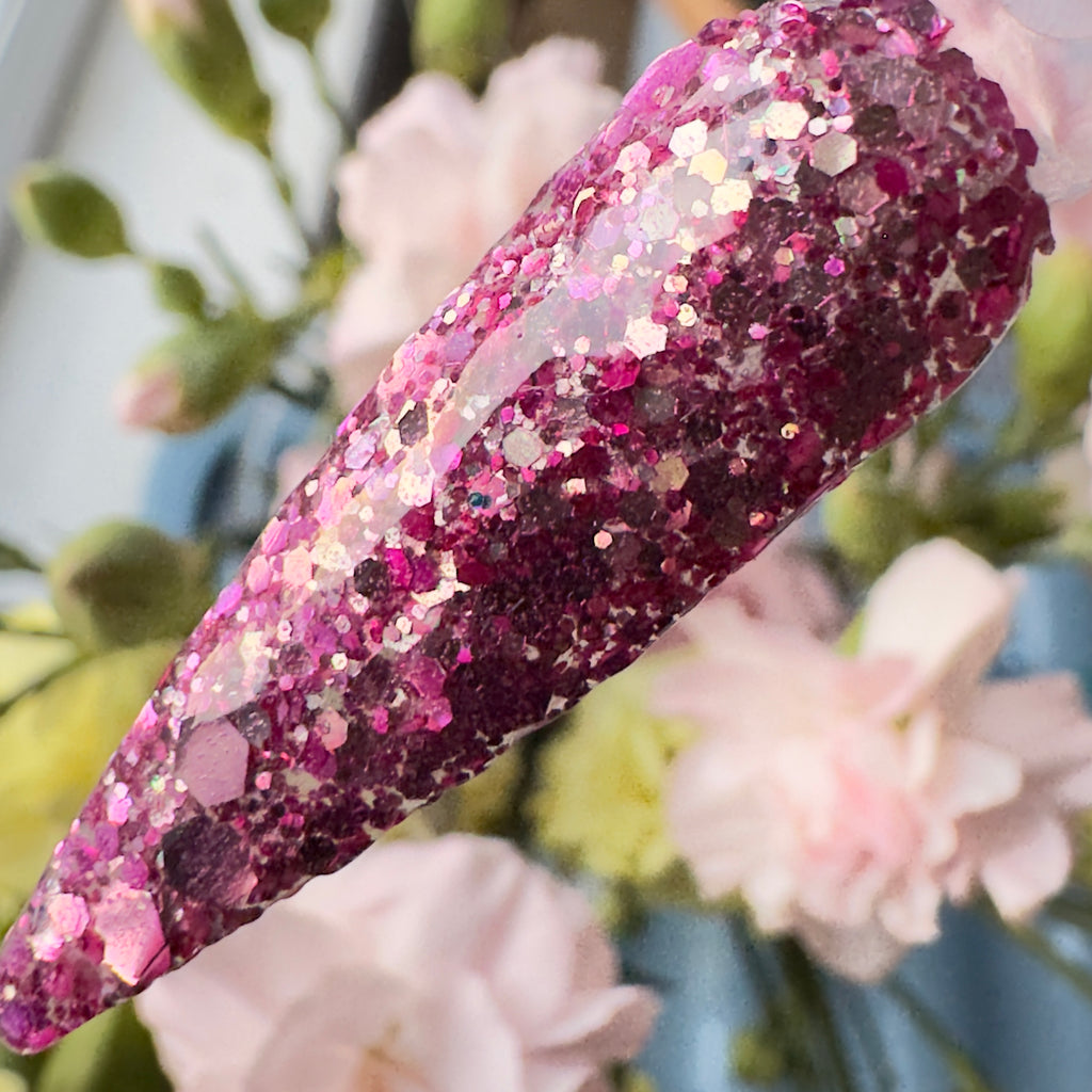 Midnight Rose - Pink Glitter Dip Powder