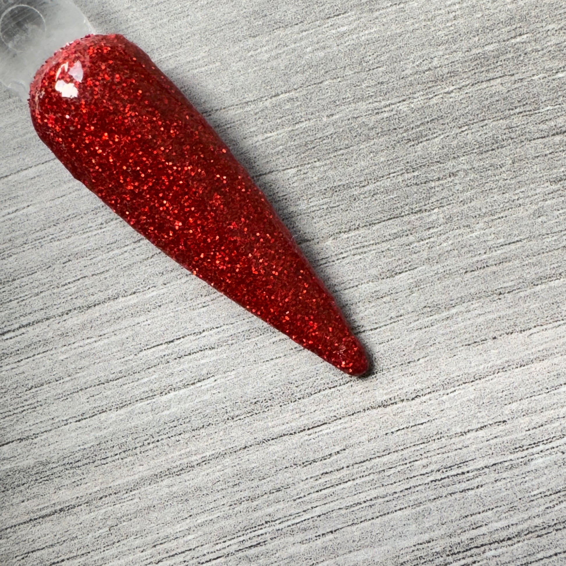 Crimson Kiss – Red Glitter Nail Dip Powder
