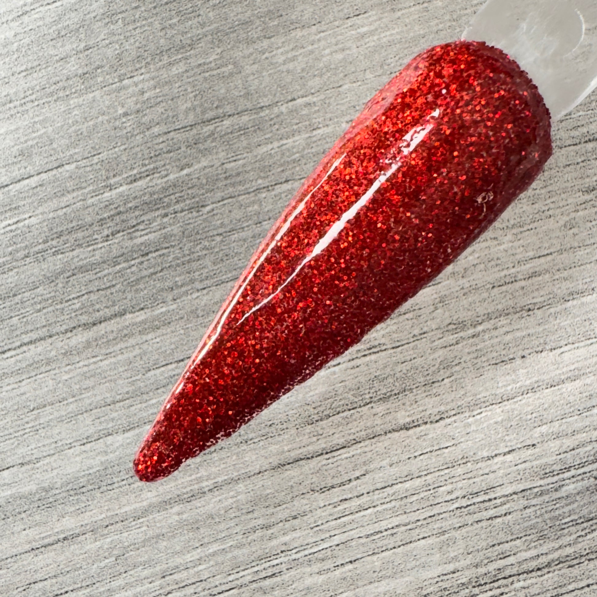 Crimson Kiss – Red Glitter Nail Dip Powder