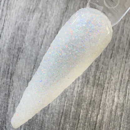 Opaline - Iridescent White Glitter Nail Dip Powder
