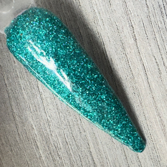 Seafoam – Teal Green Glitter Nail Dip Powder UK