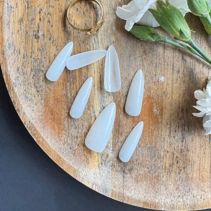 Pre-Shaped Stiletto Soft Gel Nail Tips - Natural