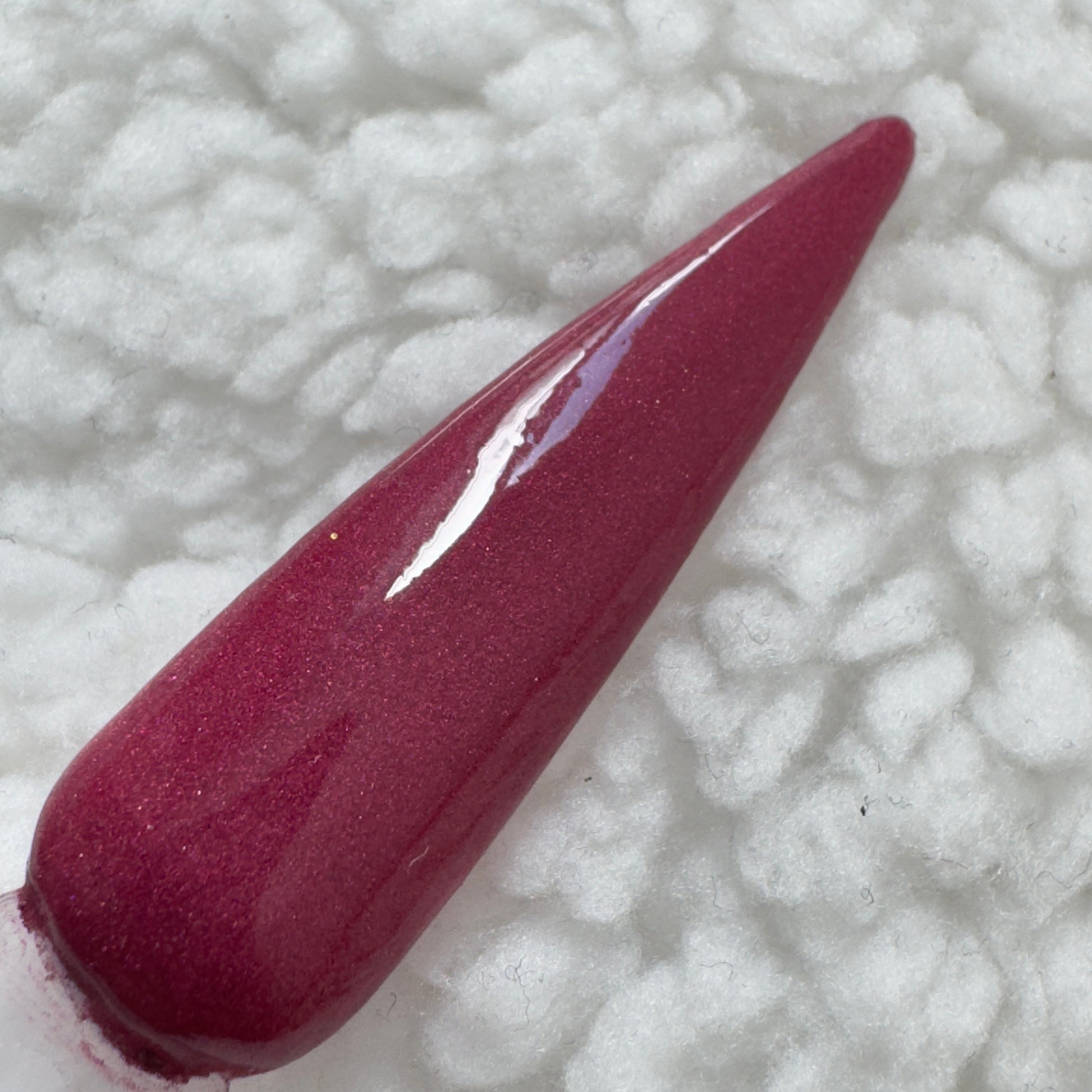 Cranberry Kiss Dip Powder – Deep Red Shimmer Nail Colour