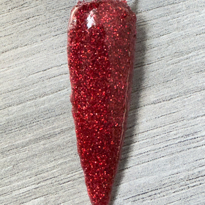 Ruby Noir – Deep Red Glitter Nail Dip Powder
