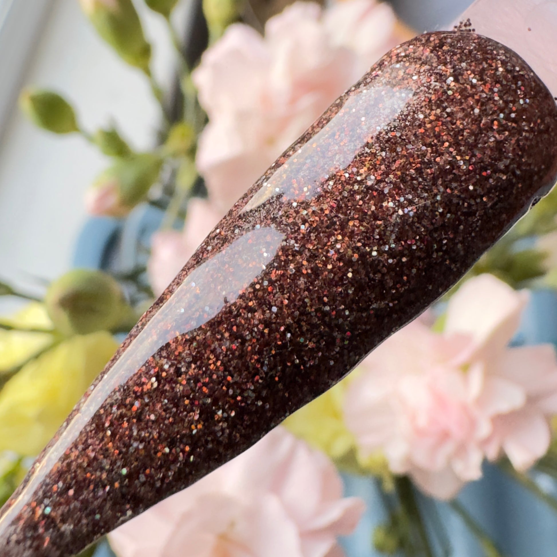 Bronzed Glow - Bronze Glitter Nail Dip Powder UK