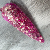 Midnight Rose - Pink Glitter Dip Powder