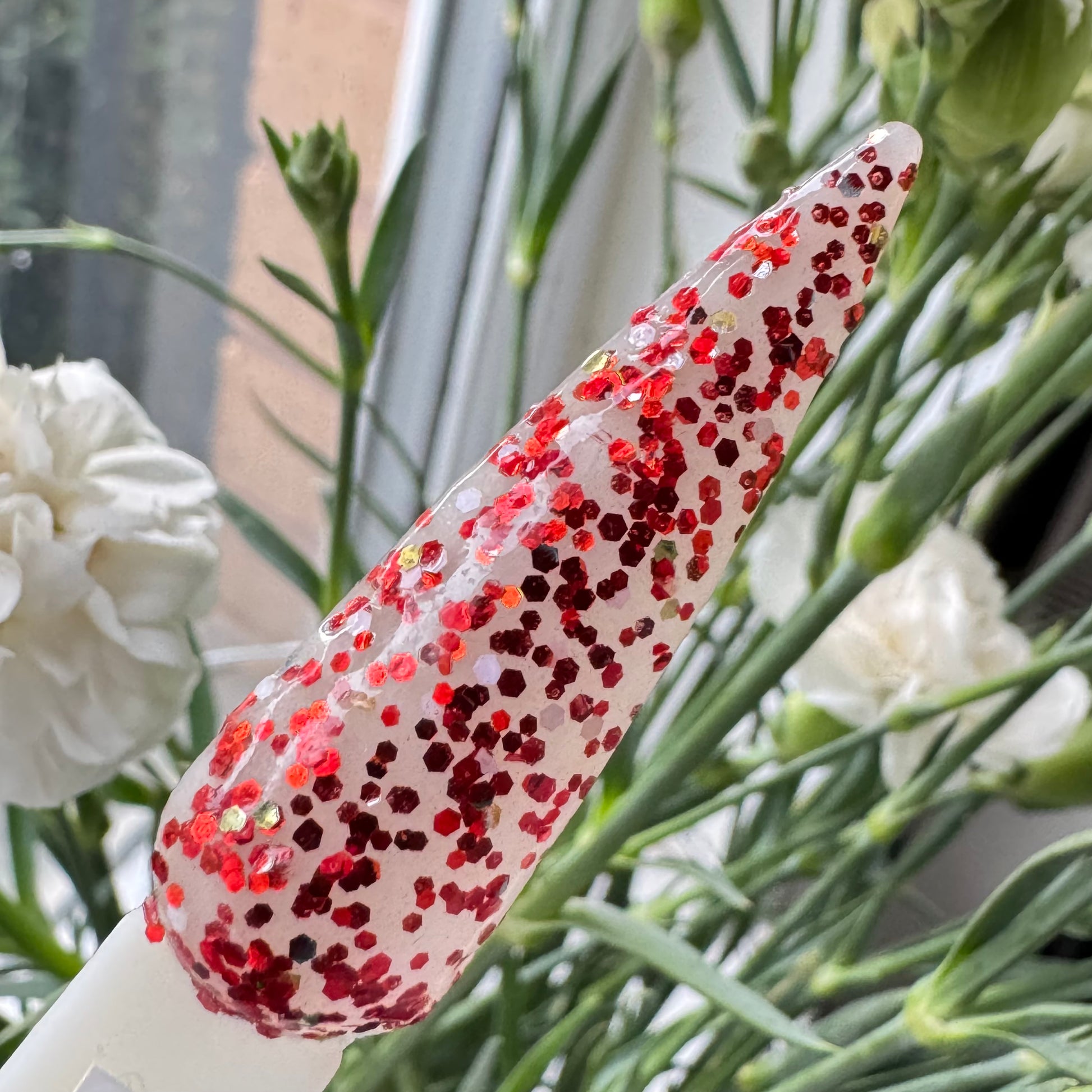 All the Jingle Ladies |Red Glitter Dip Powder