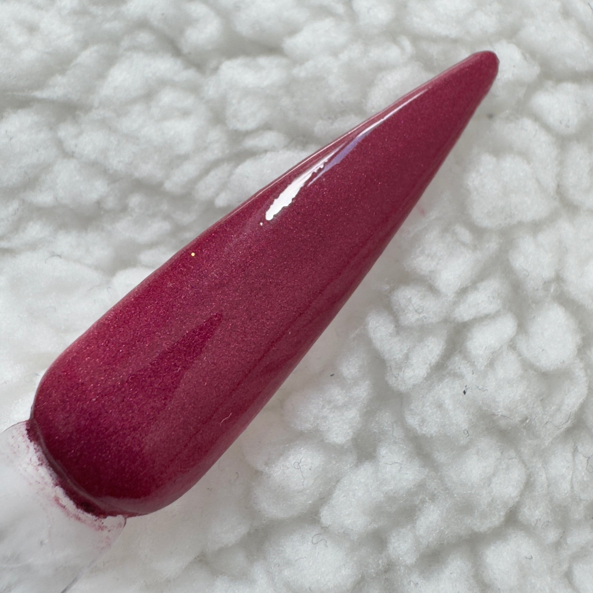 Cranberry Kiss Dip Powder – Deep Red Shimmer Nail Colour