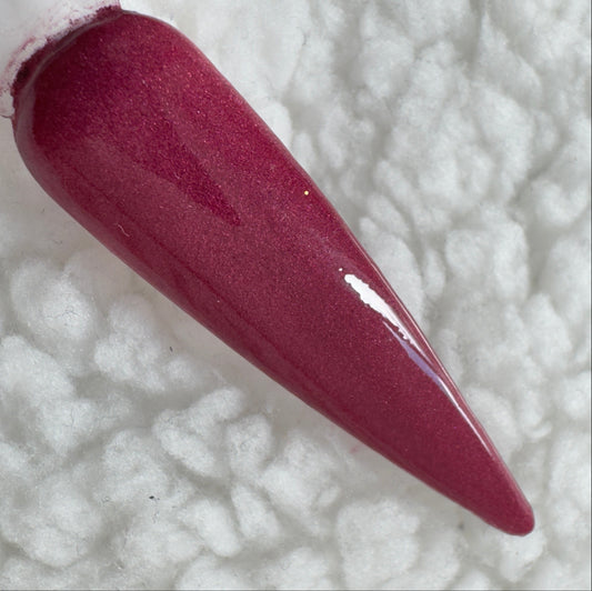 Cranberry Kiss Dip Powder – Deep Red Shimmer Nail Colour