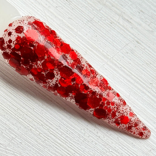 Rebel Without a Claus - Red Glitters Dip Powder