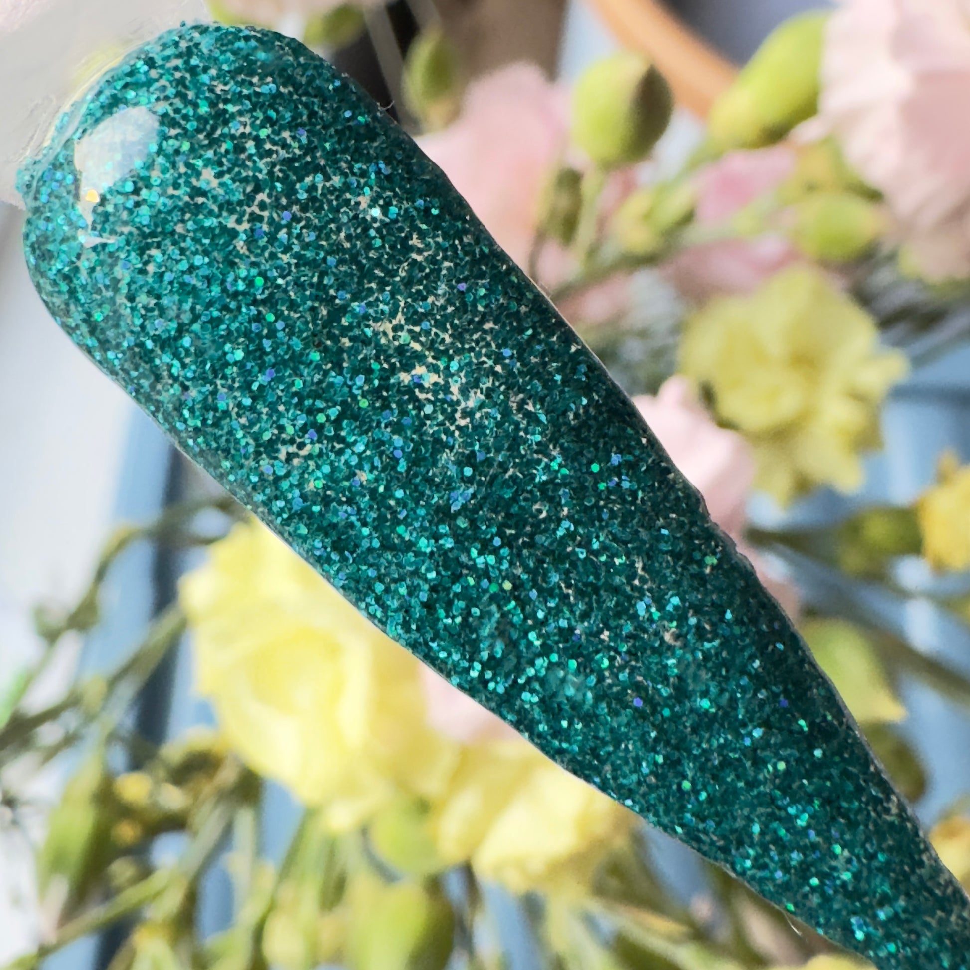 Seafoam – Teal Green Glitter Nail Dip Powder UK