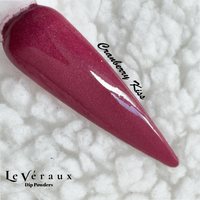 Cranberry Kiss Dip Powder – Deep Red Shimmer Nail Colour