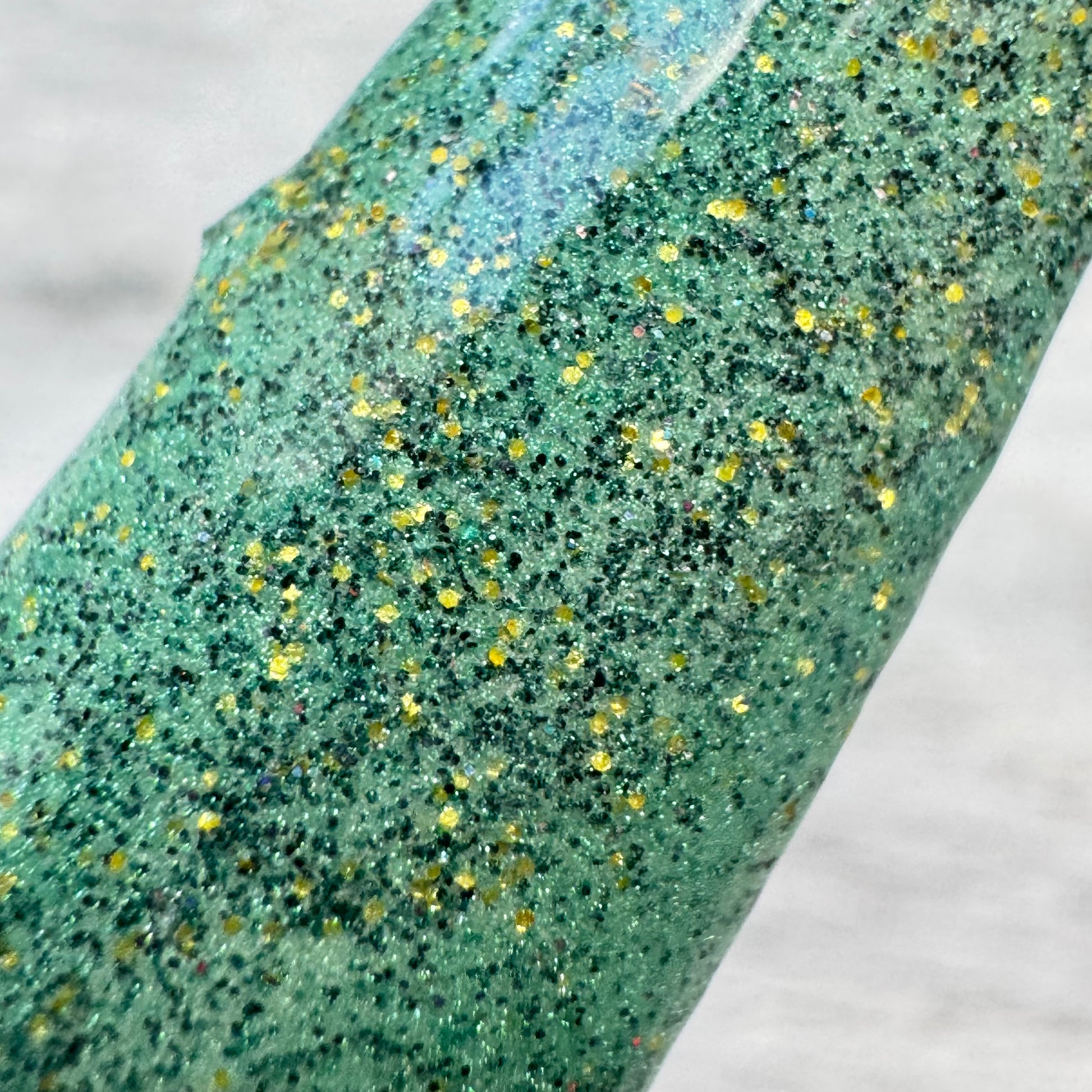 Enchanted Woods Forest Green Gold Glitter Dip Powder