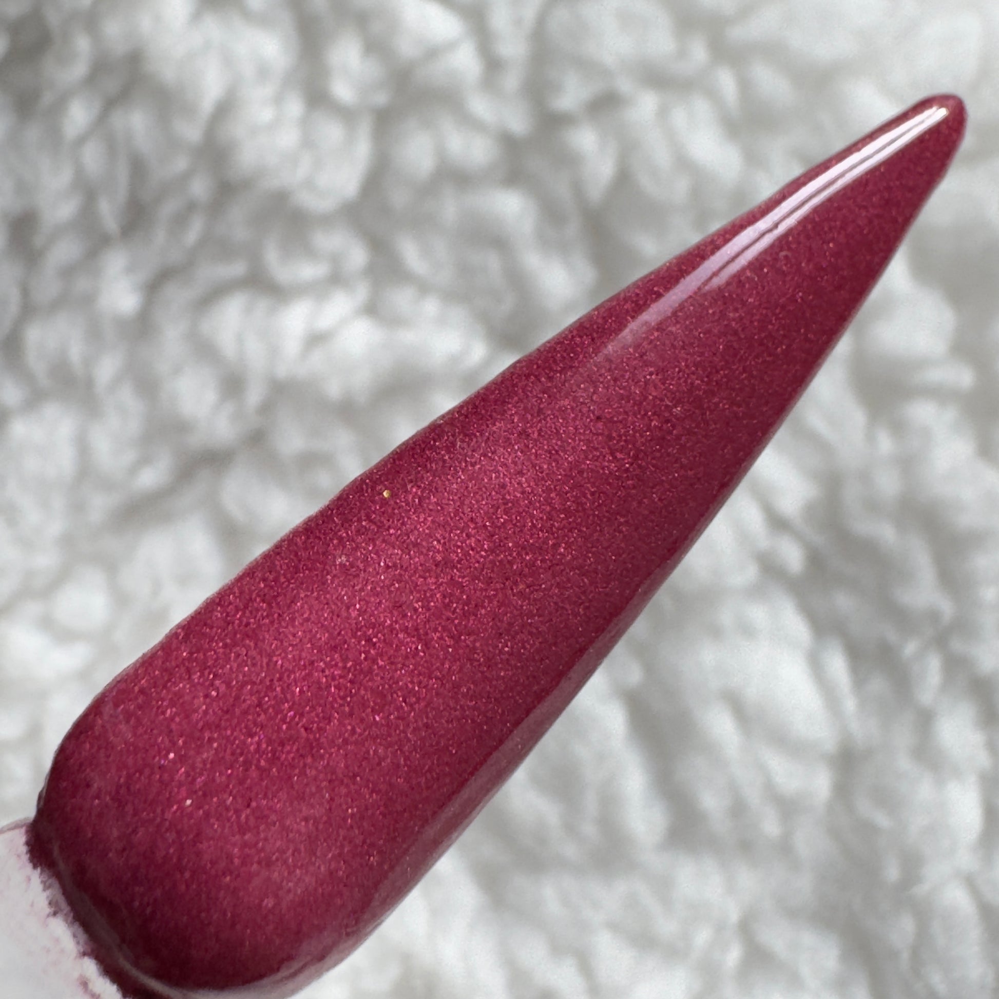 Cranberry Kiss Dip Powder – Deep Red Shimmer Nail Colour