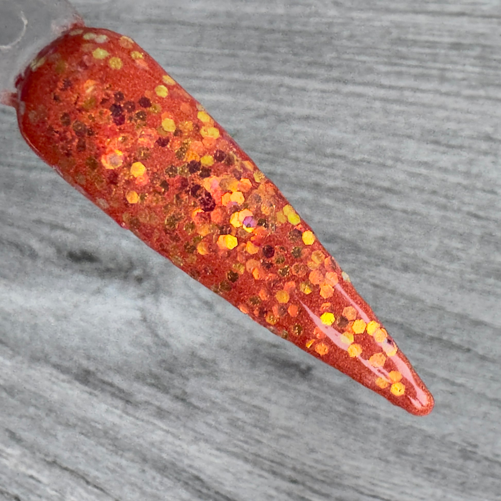 Burning Embers Dip Powder – Red Orange Glitter Nail Dip Powdering Embers