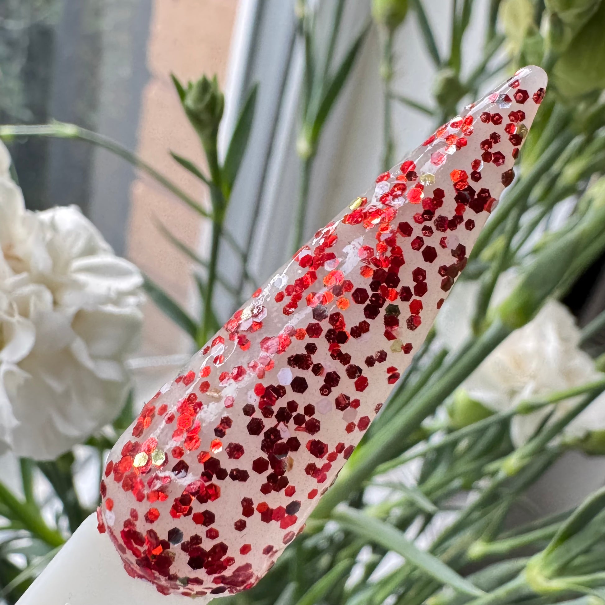 All the Jingle Ladies |Red Glitter Dip Powder