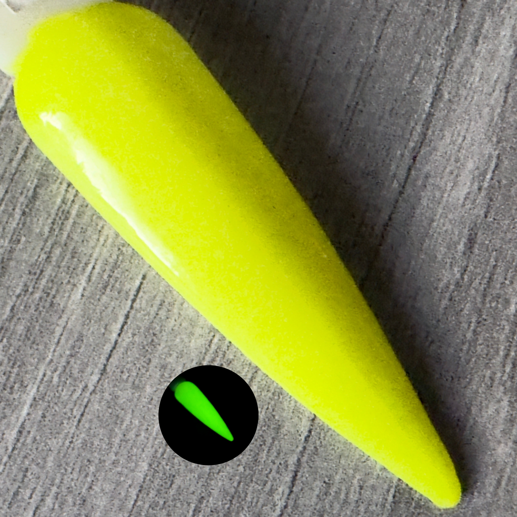 Electric Lime – Neon Green Glow in the Dark Nail Dip Powder