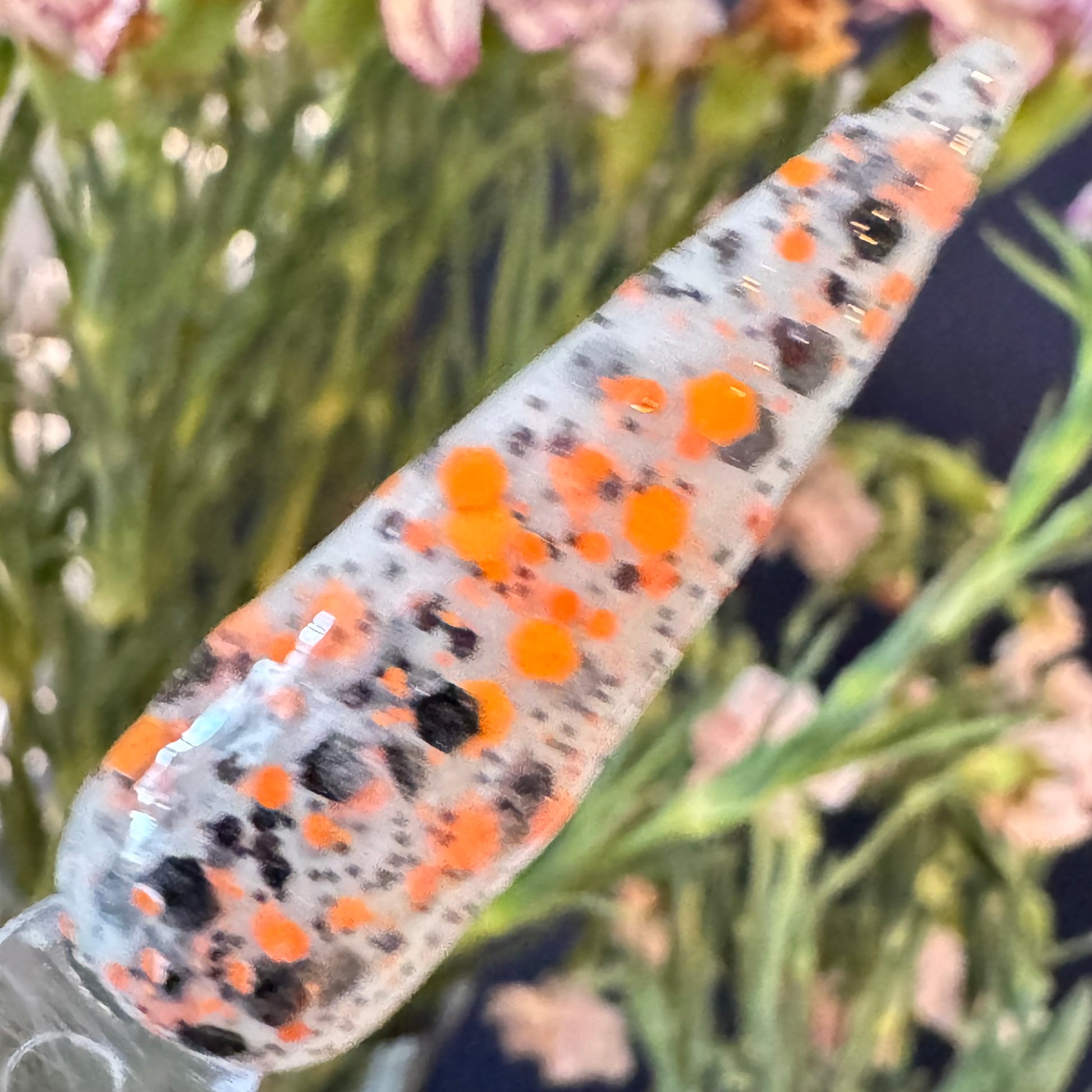 Inferno Dots - Orange & Black Glitter Dip Powder