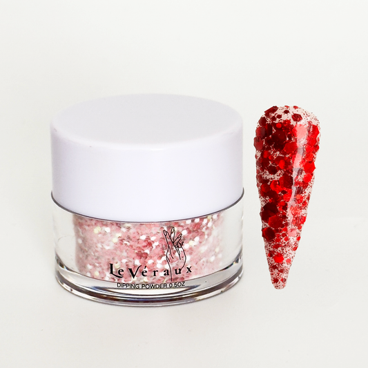 Rebel Without a Claus - Red Glitters Dip Powder