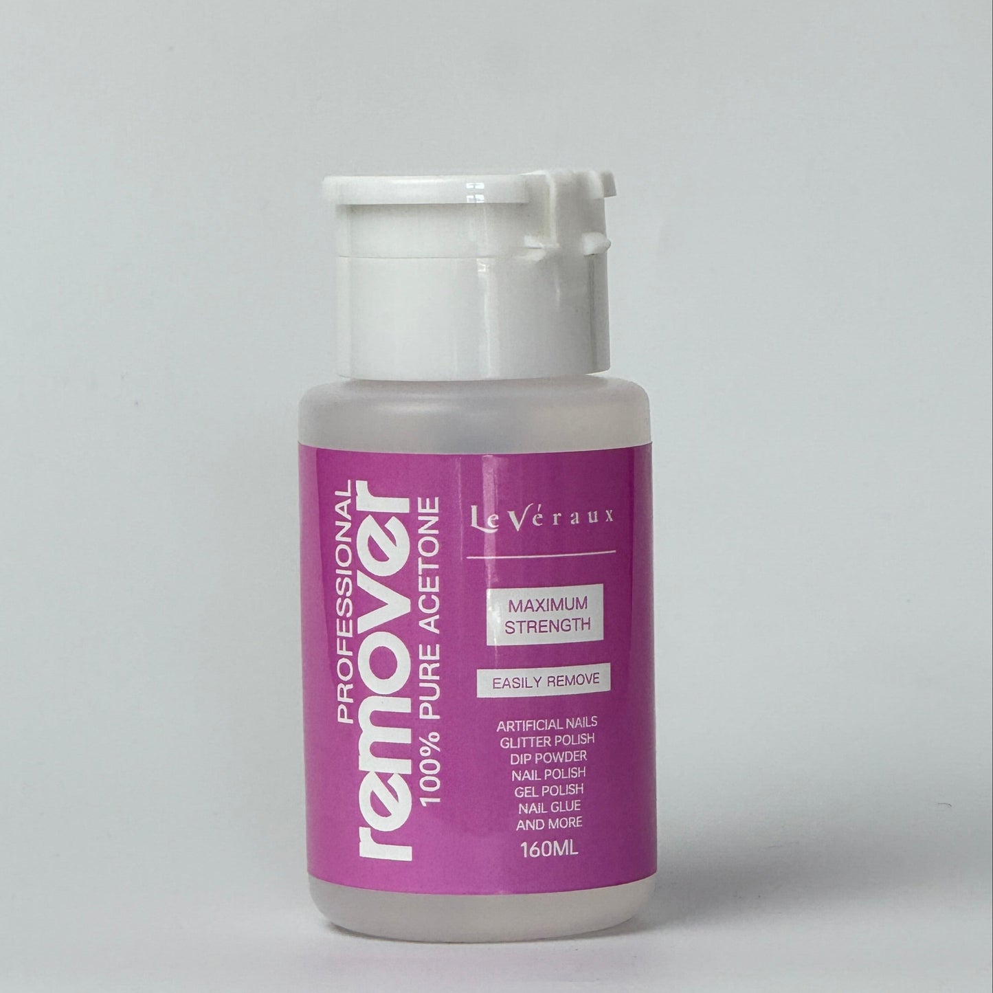 Acetone nail polish remover with cotton pads and foil wraps ready for nail soak-off

