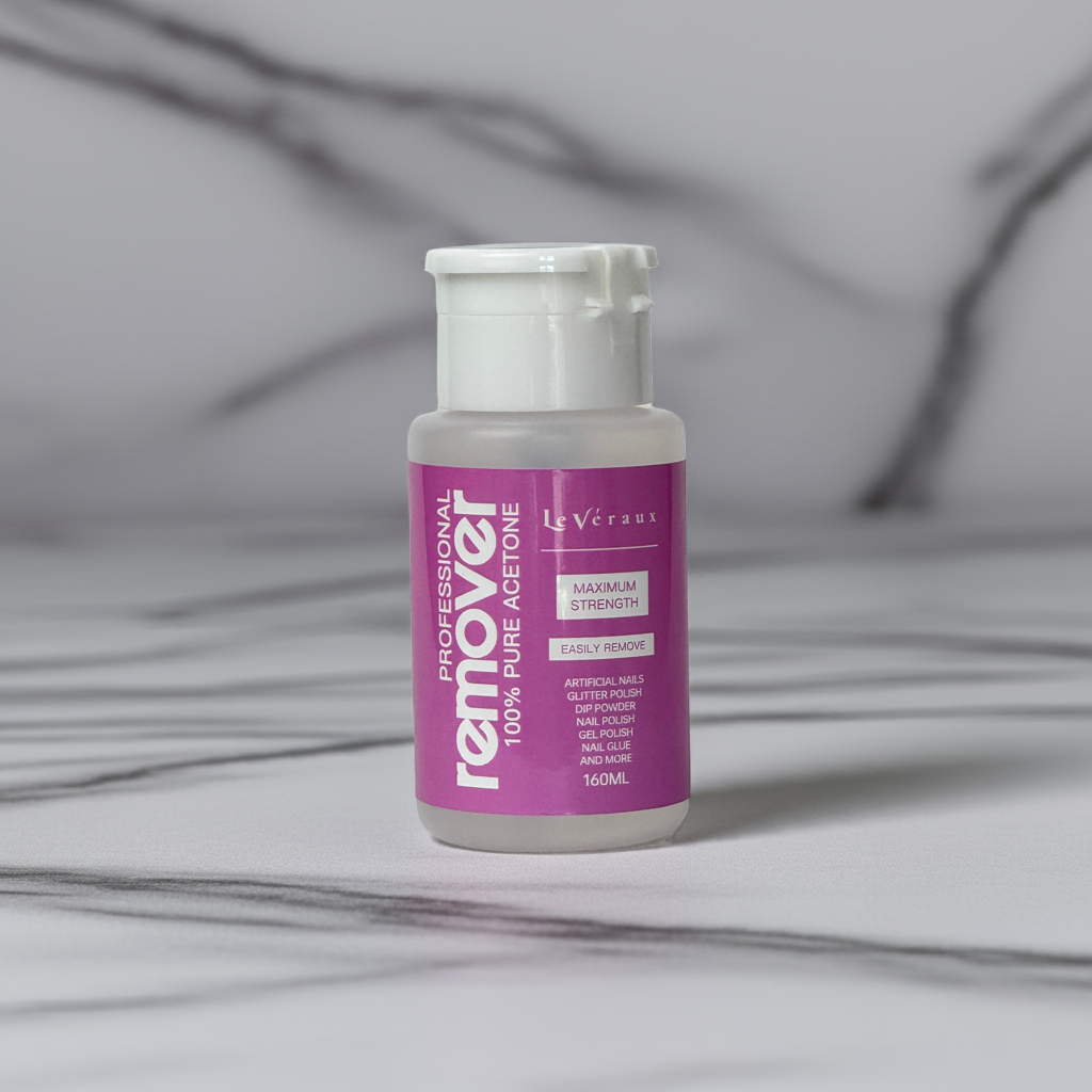 100% Pure Acetone Nail Polish Remover – Quick Soak-Off Solution for Acrylic, Gel & Dip Powder