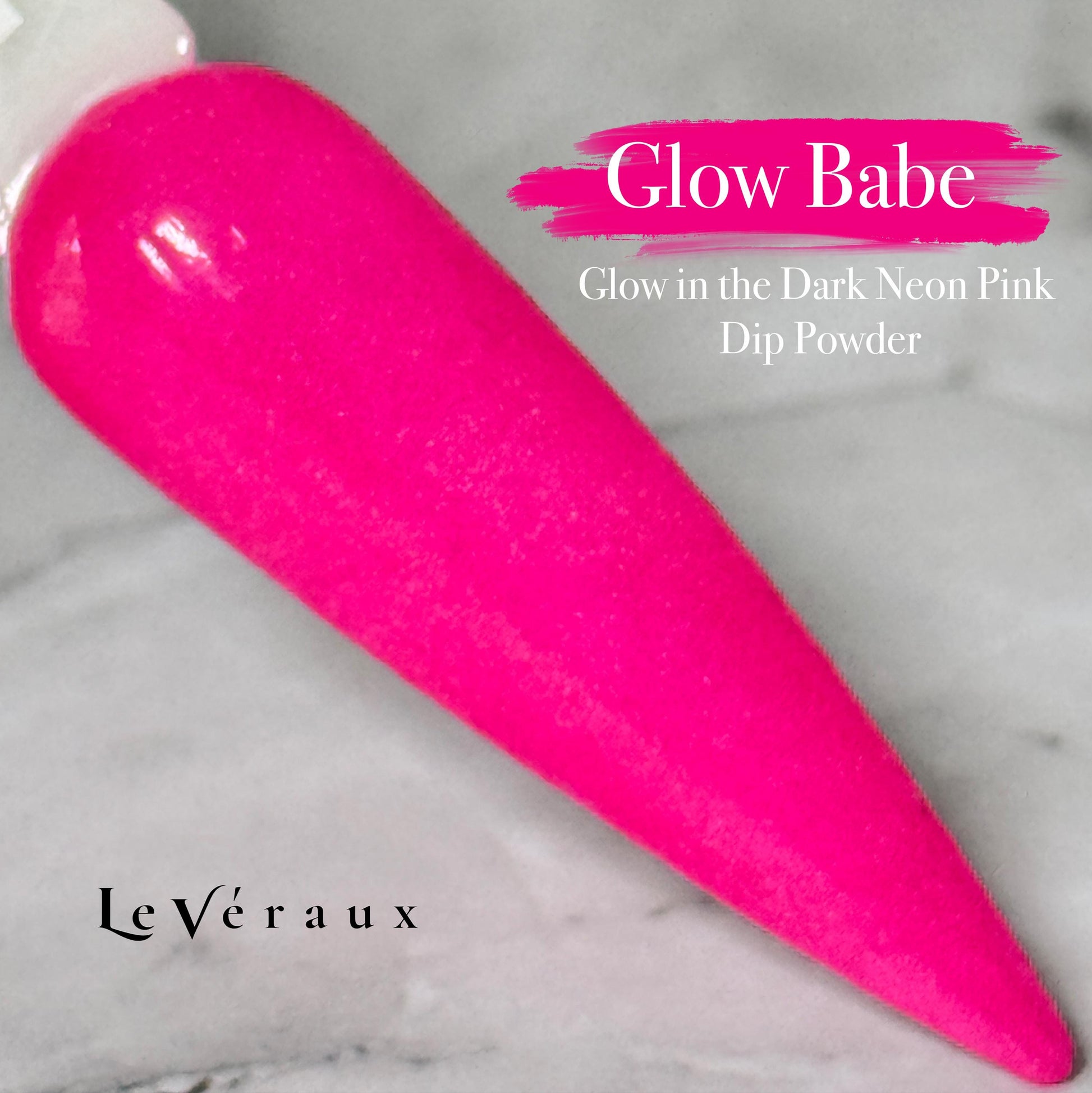 Neon Pink Glow in the Dark Dip Powder: Handmade Acrylic Alternative