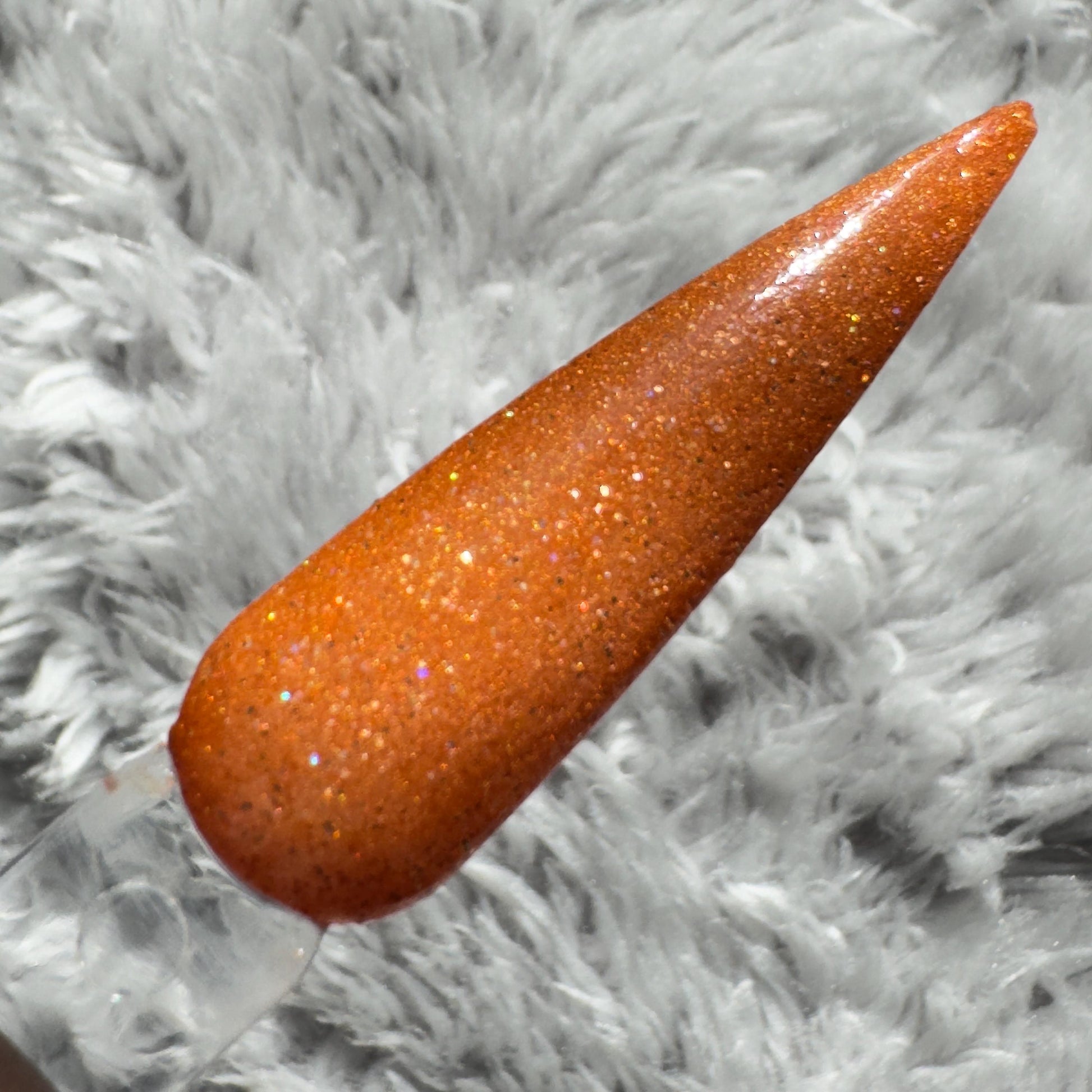 Pumpkin Spark Orange Shimmer Dip Powder: Halloween Fall Nails